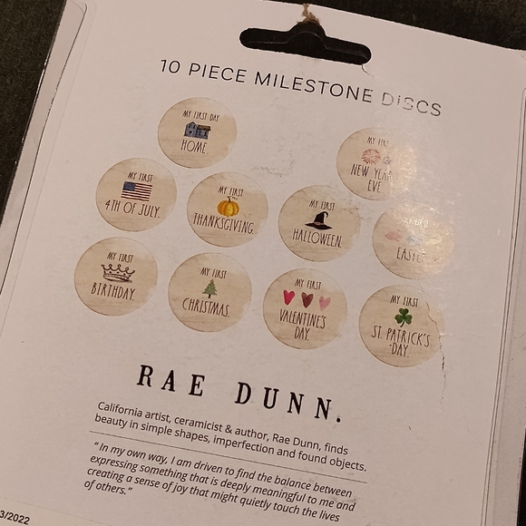NWT! RAE DUNN MILESTONE Discs (10ct) - Picture 4 of 7